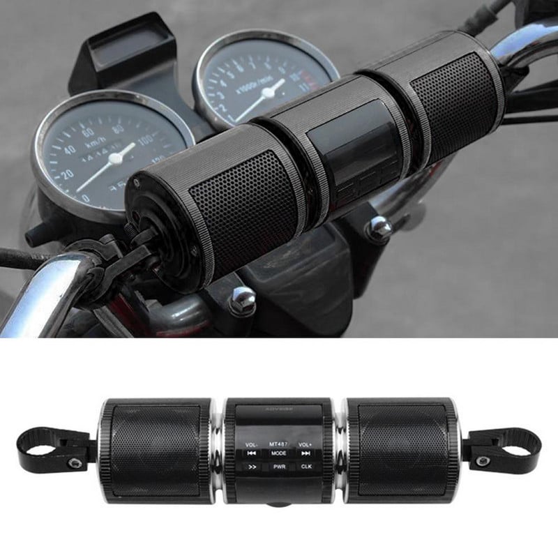 Motorkerékpár Bluetoothes hangszóró V2.1 EDR vízálló motorkerékpár sztereó hangszóró Hangerősítő FM rádió AUX USB TF MP3 zenelejátszó