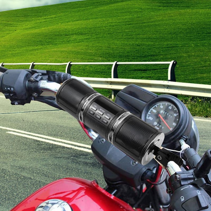 Motorkerékpár Bluetoothes hangszóró V2.1 EDR vízálló motorkerékpár sztereó hangszóró Hangerősítő FM rádió AUX USB TF MP3 zenelejátszó