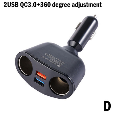 Brichetă într-o mașină Priză universală 12v-24v Splitter dublu Adaptor de alimentare USB Display 3.1a Încărcător 120w cu Volt auto N5w5