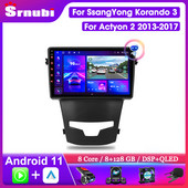 Autoradio Srnubi 2Din Android 11 pentru SsangYong Korando 3 Actyon 2 2013-2017 Multimedia 4G WIFI Carplay QLED GPS DVD Unitate principală