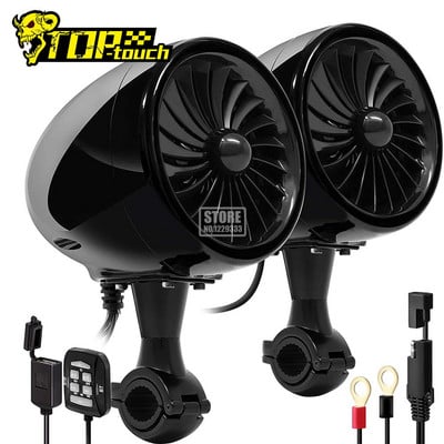 2db Motorkerékpár Bluetooth Audio lejátszó Vízálló motocross hangszóró USB AUX erősítő sztereó 300W FM rádióval