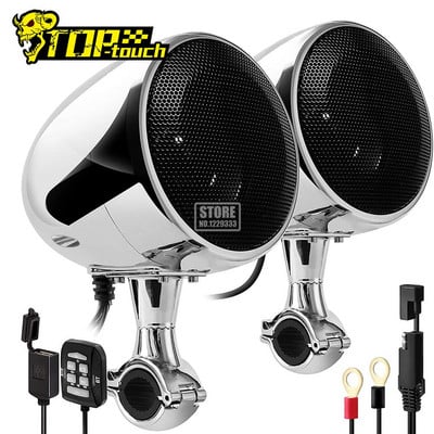 2db Motorkerékpár Bluetooth Audio lejátszó Vízálló motocross hangszóró USB AUX erősítő sztereó 300W FM rádióval