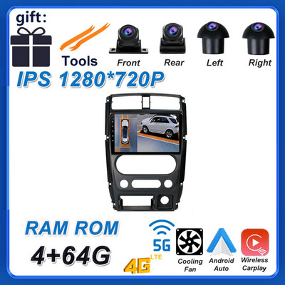 9 hüvelykes Android 12 Suzuki Jimny 3 2005 - 2019 autós monitor DSP Nincs DVD autós videolejátszó rádió multimédia GPS navigáció BT