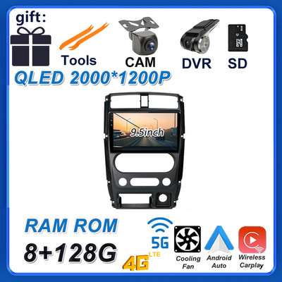 9 hüvelykes Android 12 Suzuki Jimny 3 2005 - 2019 autós monitor DSP Nincs DVD autós videolejátszó rádió multimédia GPS navigáció BT