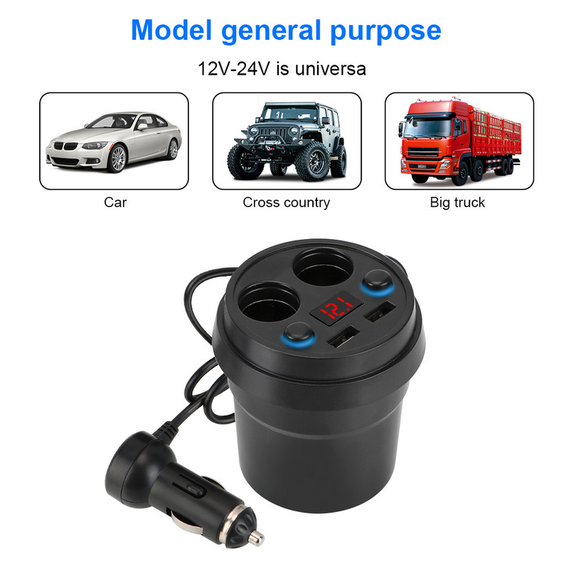 24V 12V autós USB töltő 3.0 osztó aljzat szivargyújtó tápadapter kapcsoló lakókocsi tartozékok lakókocsi kamion utánfutó hajóhoz