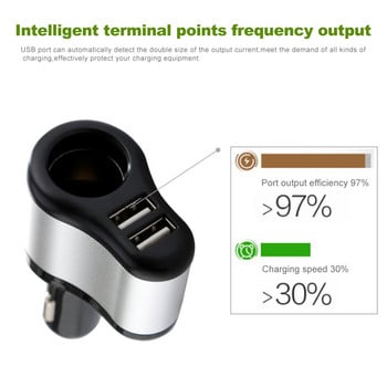 3.1A Dual USB αναπτήρας αυτοκινήτου Φορτιστής τσιγάρων Υποδοχή τσιγάρων Αναπτήρας γρήγορος φορτιστής Power Auto USB Adapter για όλα τα έξυπνα τηλέφωνα