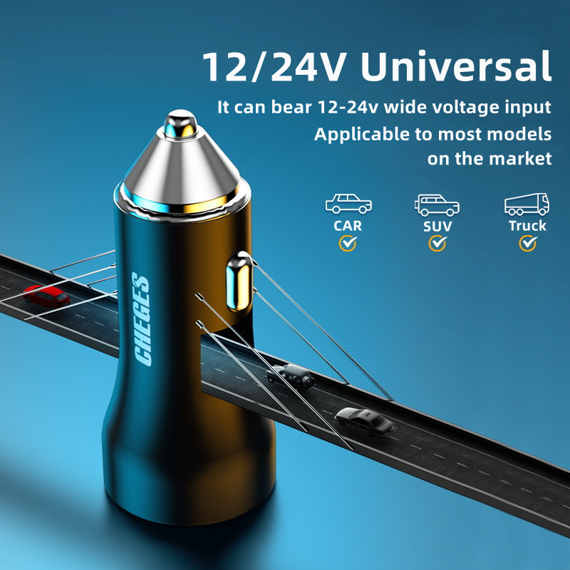 TG 100W Încărcător pentru telefon auto PD 20W Port dublu tip C Adaptor pentru brichetă auto USB Încărcător auto pentru încărcare rapidă pentru iPhone HUAWEI