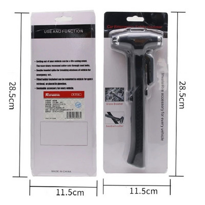 Mini ciocan multifuncțional din oțel carbon pentru siguranța mașinii, ciocan de salvare a vieții, ciocan de urgență, tăietor centură de siguranță, sparg de sticlă pentru fereastră