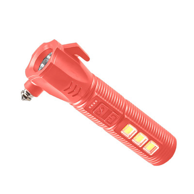 Ciocan de siguranță pentru mașină Lanternă Cutter centură de siguranță și întrerupător de geamuri Instrument automat de urgență all-in-one cu lumină de lucru cu încărcare USB