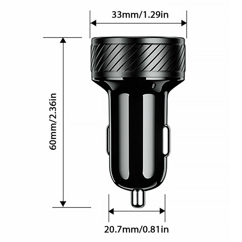 2 portos USB autós töltő 36 W QC 3.0 mini gyorstöltés iPhone 13 Xiaomi Huawei mobiltelefon töltő adapter autóban