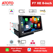 ATOTO Auto Radio 2DIN 8 inch FM Bluetooth Single din Receptor Stereo Suport HD LRV Încărcare rapidă a telefonului Player multimedia Vedio