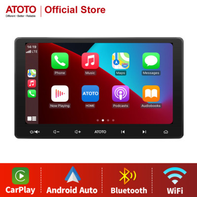 ATOTO Auto Radio 2DIN 8 inch FM Bluetooth Single din Receptor Stereo Suport HD LRV Încărcare rapidă a telefonului Player multimedia Vedio
