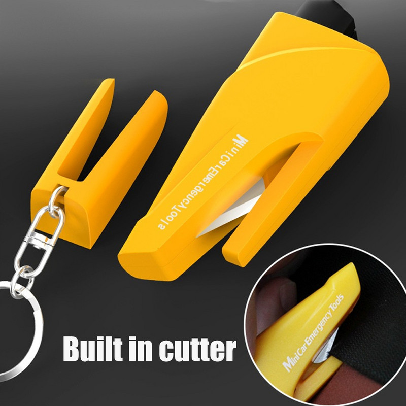 1 buc. Ciocan portabil de siguranță pentru scaune auto, sticlă auto, spargător de geamuri pentru mașină, care salva viața, instrument de salvare, tăietor centură de siguranță, breloc Marteau