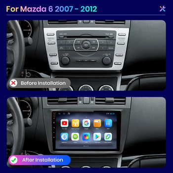 AWESAFE PX9s За Mazda 6 6(GH) Rui 2007 - 2015 Android Радио за кола Автомобилни видео плейъри CarPlay Android Auto GPS No 2 din 2din DVD