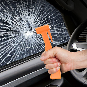 50LC Auto Rescue Hammer Disaster Escape Разбивач на прозорци Твърд стоманен нож за предпазен колан Необходим чук за безопасност на автомобила