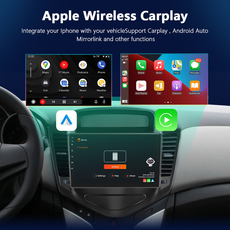 Carplay autoraadio Chevrolet Cruze J300 jaoks 2008–2012 Androidi multimeediumipleier 2din GPS Navigation Stereo Receiver Autoradio