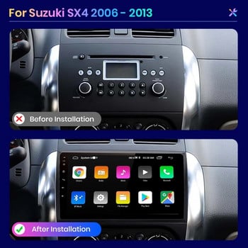 AWESAFE PX9 Για Suzuki SX4 2006-2013 Fiat Sedici 2005-2014 Ραδιόφωνο αυτοκινήτου Πολυμέσα 2din Android Autoradio CarPlay Stereo