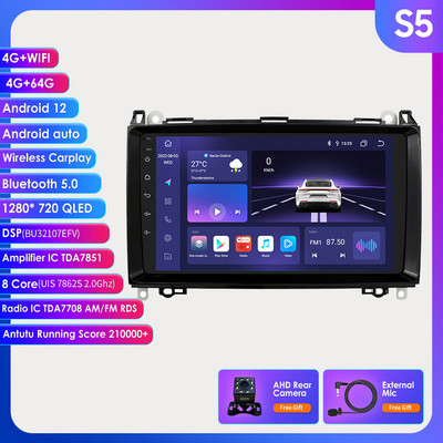 Radio stereo auto Android Audio Multimidia Player Navigație GPS pentru Mercedes Benz ABV-Class W169 W245 W639 W906 Sprinter 2006