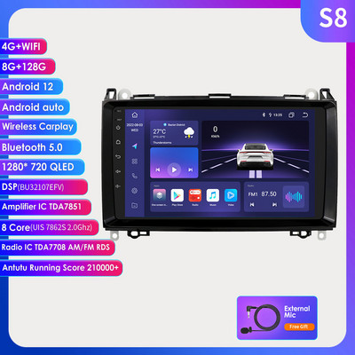 Radio stereo auto Android Audio Multimidia Player Navigație GPS pentru Mercedes Benz ABV-Class W169 W245 W639 W906 Sprinter 2006