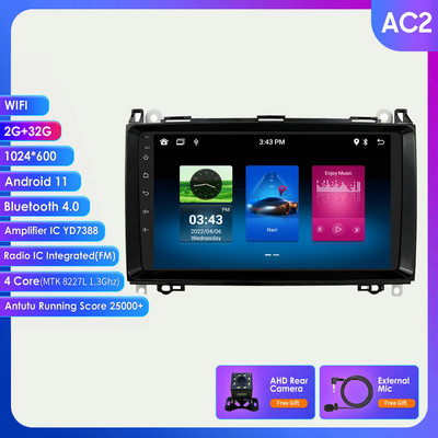 Radio stereo auto Android Audio Multimidia Player Navigație GPS pentru Mercedes Benz ABV-Class W169 W245 W639 W906 Sprinter 2006