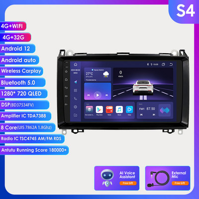 Radio stereo auto Android Audio Multimidia Player Navigație GPS pentru Mercedes Benz ABV-Class W169 W245 W639 W906 Sprinter 2006