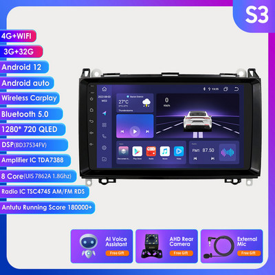 Radio stereo auto Android Audio Multimidia Player Navigație GPS pentru Mercedes Benz ABV-Class W169 W245 W639 W906 Sprinter 2006
