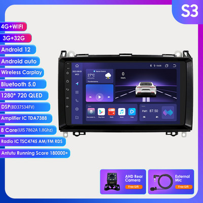 Radio stereo auto Android Audio Multimidia Player Navigație GPS pentru Mercedes Benz ABV-Class W169 W245 W639 W906 Sprinter 2006