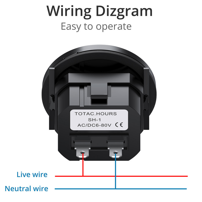 AUTOUTLET 12-72 Volt DC köróra mérő Kvarc óra mérő vízálló hajóhoz ATV Moto autó mechanikus számláló kvarc időzítő