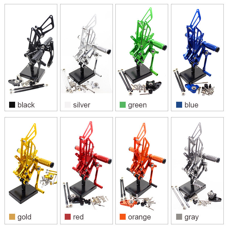 CNC aliuminio motociklo reguliuojamas kojos atramas, galinis komplektas, kojos kaiščiai, skirti HONDA CBR600RR CBR 600RR CBR 600 RR 2003-2006 05 04