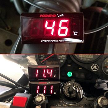 Мотоциклет KOSO Измервател за температура на водата Мини метър Термометър Moto Universal за XMAX300 CB400 MT 07 09 Сензор Скутер Racing