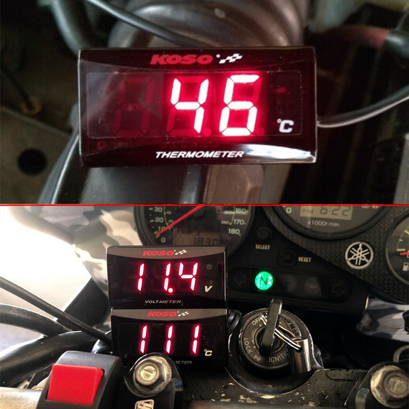Motociklo KOSO vandens temperatūros matuoklio mini matuoklio termometras Moto Universal, skirtas XMAX300 CB400 MT 07 09 Sensor Scooter Racing