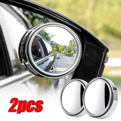 2 dalių automobilio apvalus rėmas išgaubtas aklosios zonos veidrodis plataus kampo reguliuojamas skaidrus galinio vaizdo veidrodis pagalbinis veidrodis vairavimo sauga