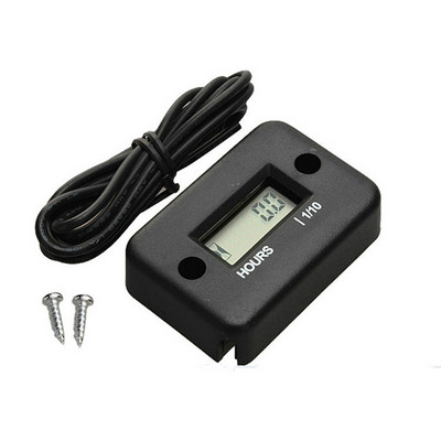Motorkerékpár induktív digitális óramérő vízálló motor mérő óra üzemóra mérő LCD kijelző kerékpáros motorkerékpár ATV csónak Offroad számára