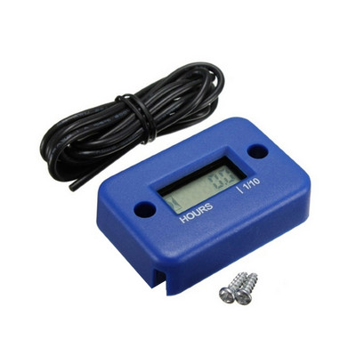 Motorkerékpár induktív digitális óramérő vízálló motor mérő óra üzemóra mérő LCD kijelző kerékpáros motorkerékpár ATV csónak Offroad számára