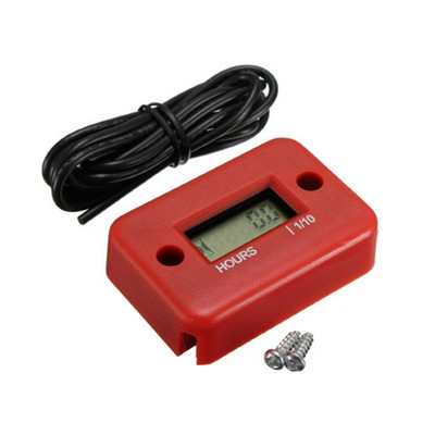 Motorkerékpár induktív digitális óramérő vízálló motor mérő óra üzemóra mérő LCD kijelző kerékpáros motorkerékpár ATV csónak Offroad számára
