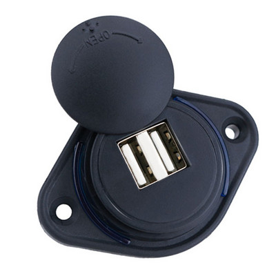 Încărcător auto reîncărcabil USB 3.1a capac glisant Încărcător inteligent pentru mașină 12-24V capac glisant oval dublu USB