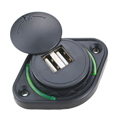 Încărcător auto reîncărcabil USB 3.1a capac glisant Încărcător inteligent pentru mașină 12-24V capac glisant oval dublu USB