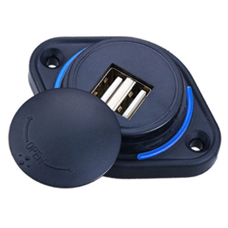 Încărcător auto reîncărcabil USB 3.1a capac glisant Încărcător inteligent pentru mașină 12-24V capac glisant oval dublu USB