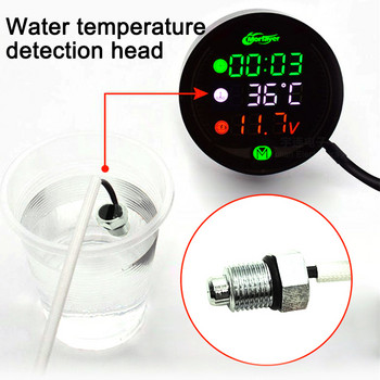Ψηφιακό Ηλεκτρονικό Ρολόι Μοτοσυκλέτας DC 9V-24V Ψηφιακό ρολόι ώρας + Θερμόμετρο νερού +Τάση βολτόμετρο ρολόι ώρας μοτοσικλέτας