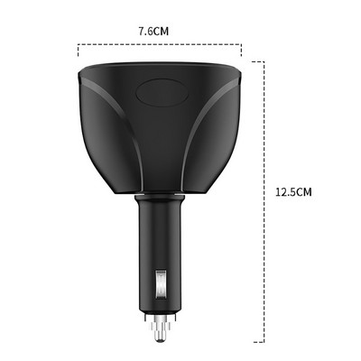 Încărcător de mașină dublu USB DC 12-24V QC3.0, încărcare rapidă, Splitter, Adaptor de afișare de tensiune pentru iPhone XR XS 11 Pro Samsung S10 S9