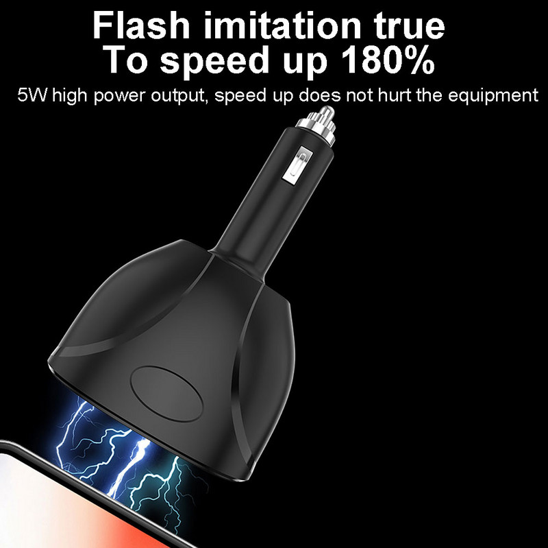 Încărcător de mașină dublu USB DC 12-24V QC3.0, încărcare rapidă, Splitter, Adaptor de afișare de tensiune pentru iPhone XR XS 11 Pro Samsung S10 S9