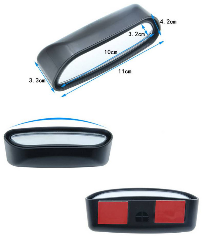 360-stupňové spätné zrkadlo na slepý uhol, širokouhlé konvexné spätné zrkadlo, pomocné spätné zrkadlo do auta