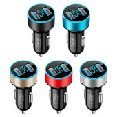 Încărcător de mașină 3.1A Încărcare rapidă Dual Port USB Display LED Brichetă Adaptor pentru telefon pentru iPhone 12 11 8 Xiaomi Redmi Sansung