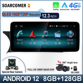 12.3" Carplay 1920*720P IPS Android 12 Auto Multimedia Player Navigație auto Bluetooth pentru Mercedes Benz Clasa C W204 2011 -2014