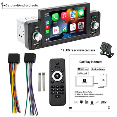 5-tolline autoraadio 1 Din CarPlay Android Auto multimeediumipleier Bluetooth MirrorLink FM-vastuvõtja Volkswagen Nissan Toyo jaoks