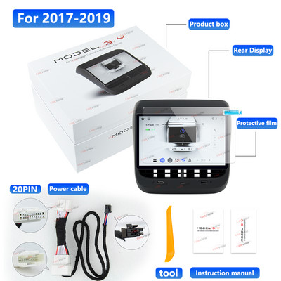 Pentru Tesla Model3/Y Panou de afișare din spate Ecran de 7,0 inci Sistem multimedia Android 12 Control wireless Carplay pentru aer condiționat