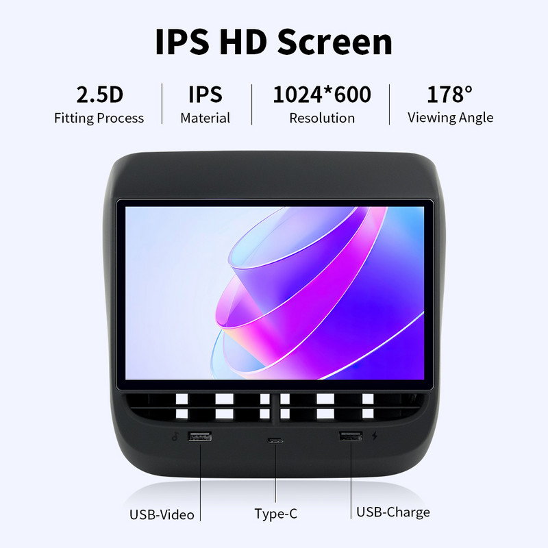 Pentru Tesla Model3/Y Panou de afișare din spate Ecran de 7,0 inci Sistem multimedia Android 12 Control wireless Carplay pentru aer condiționat