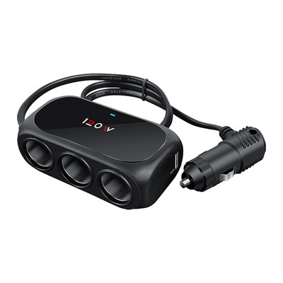 12V-24V Brichetă Auto Priză Splitter Mufă LED Dual USB 3 Căi Adaptor Încărcător USB Încărcător Auto Pentru Telefon mobil Încărcător PC