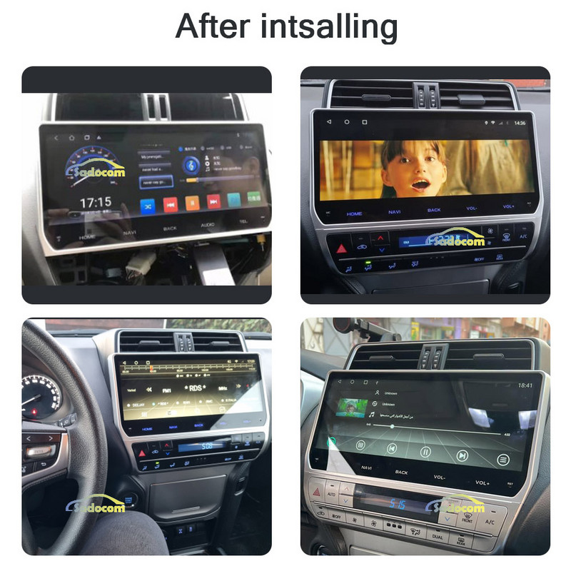QLED 1920*720 Carplay 12.3" Android 12.0 8GB+128GB Auto DVD Player GPS WIFI Radio pentru Toyota Land Cruiser Prado 150 2018 - 2022