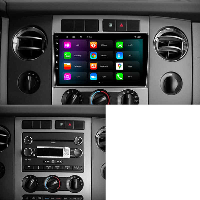 JIULUNET 8 nuclee autoradio Android 12 pentru Ford Expedition 3 U3242, U3542, U324, U354 2006 - 2017 Player Multimedia de navigare